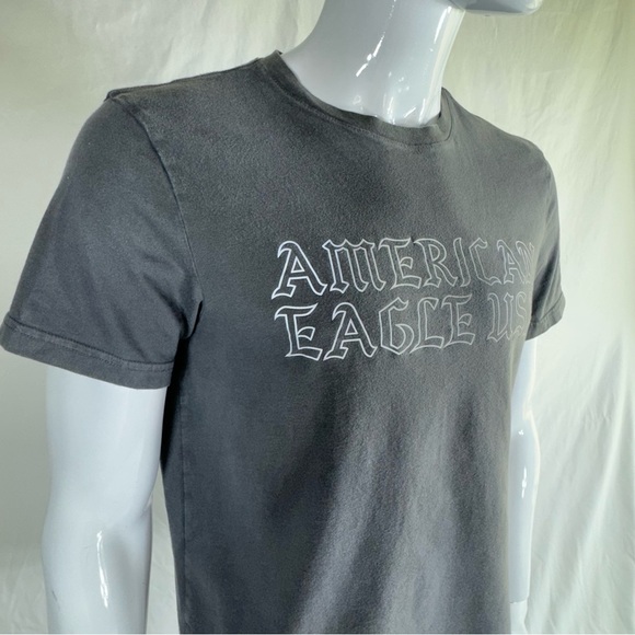 American Eagle Men’s Reflective Logo Gray Short Sleeve Tee - Picture 2 of 6